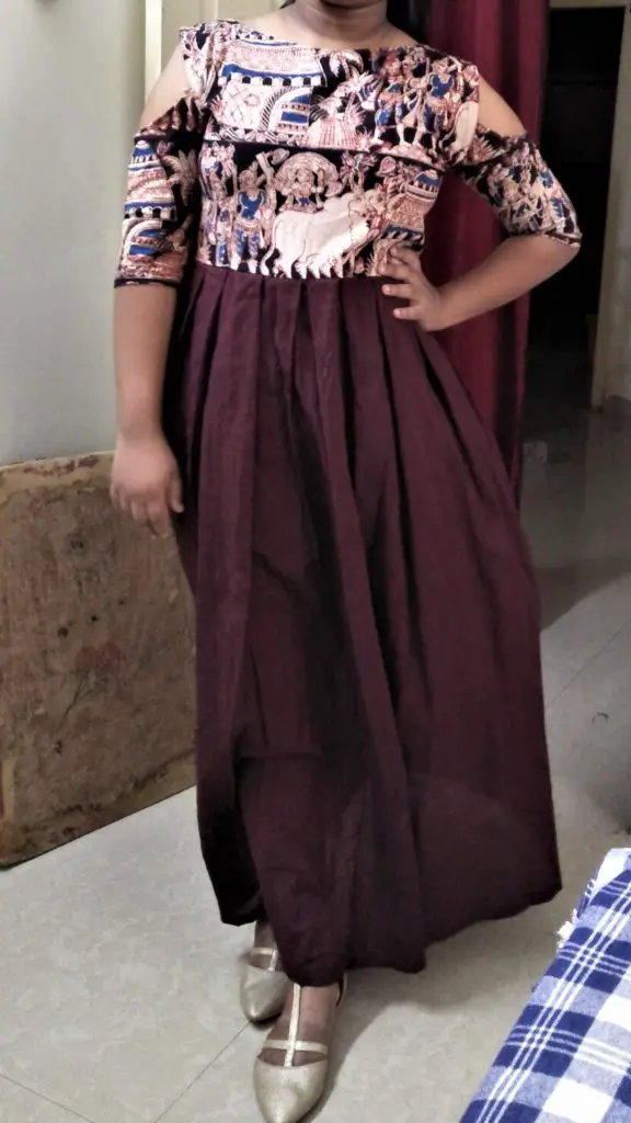Kalamkari long dress - kalamkari dress design
