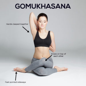 yoga for upper back pain - Gomukhasana