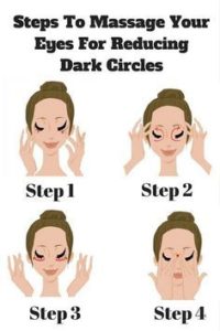 eye massage steps to reduce dark circles