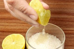sugar lemon to minimize open pores