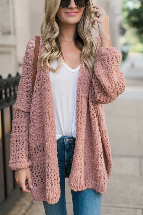 knit cardigan sweater - winter wardrobe essentials