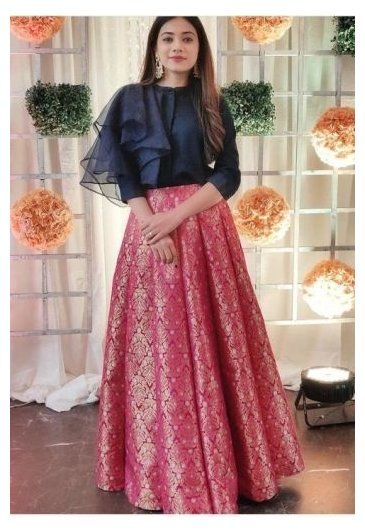 brocade skirt with blouse