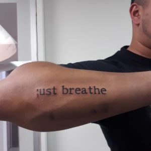 Breathe Semicolon Tattoo