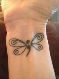 Dragonfly Semicolon Tattoo On Hand