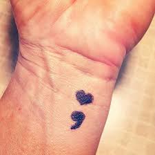 Heart Semicolon Tattoo