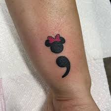 Mickey Mouse Semicolon Tattoo