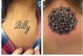 Name With Mandala Cover Up Tattoo