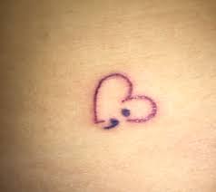 Open Heart Semicolon Tattoo
