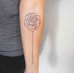 Origami Rose Tattoo