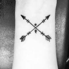 Semicolon And Two Arrows Tattoo