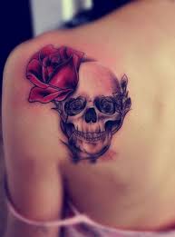 Skull And Rose Tattoo Ideas