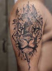 Abstract Lion tattoo