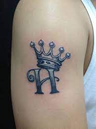 Crown With Initials Tattoo