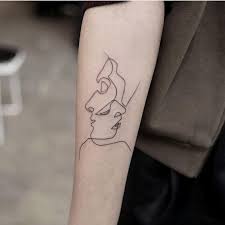 Face Line Drawing Tattoo Ideas For Women