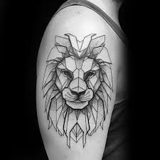 Geometric Lion Tattoo
