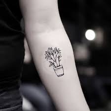 Potted Plant Tattoo Ideas For Women