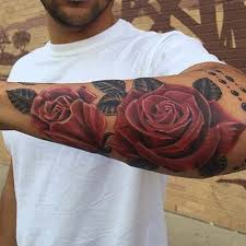 Realistic Rose Tattoo ideas for men