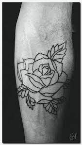 Rose Outline Tattoo ideas for men