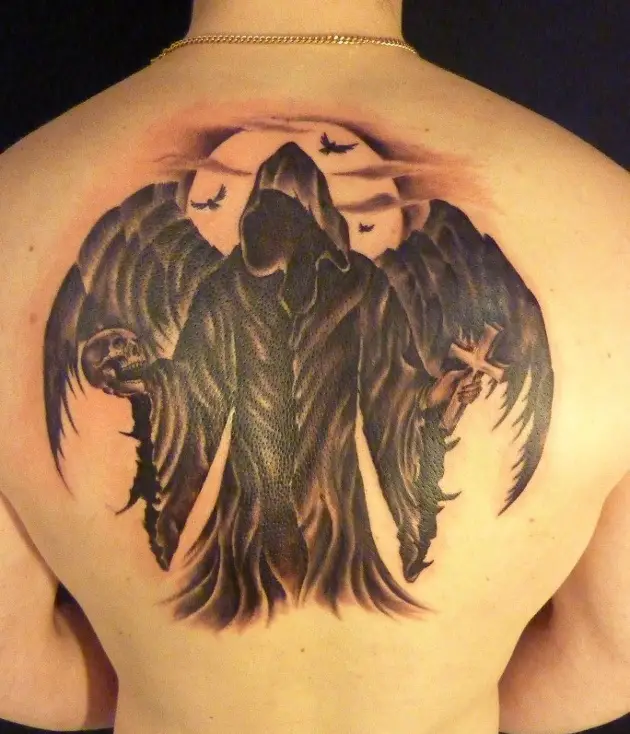 Blackout Fallen Angel Tattoo