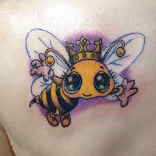 Cute Queen Bee Tattoo