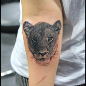 Female Lion Tattoo