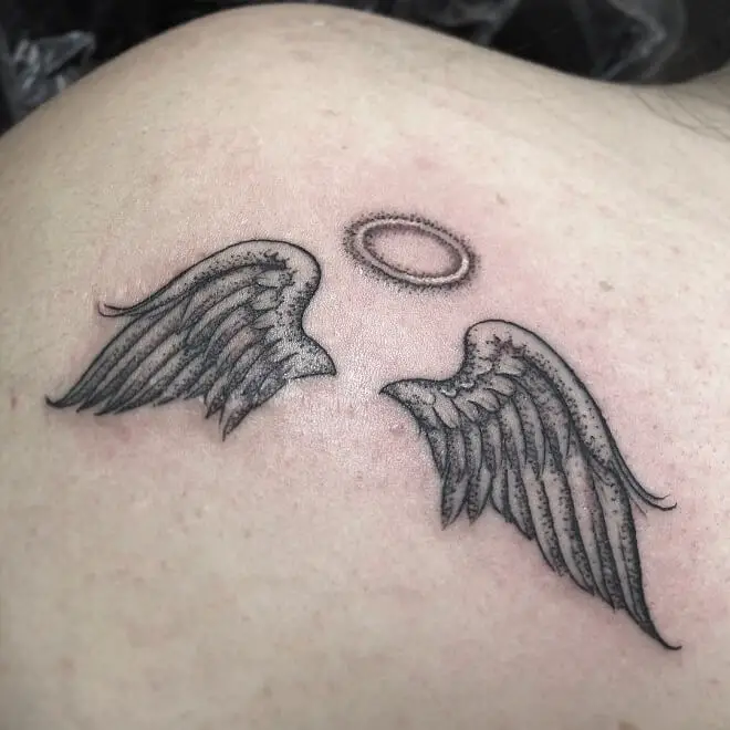 Simple Angel Halo Tattoo.