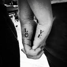 matching Love tattoo