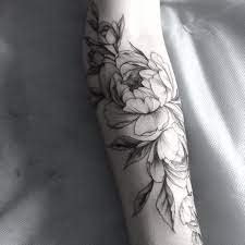 peony arm tattoo
