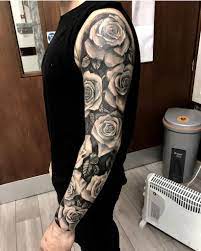 rose sleeve tattoo