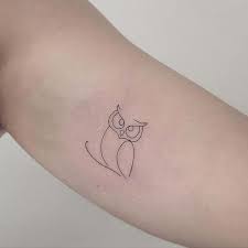 simple owl tattoo