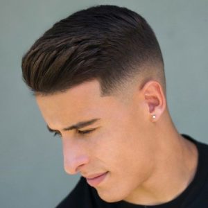 Skin fade hairstyle for thin hair men
