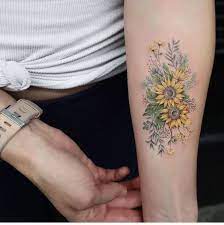 sunflower arm tattoo