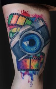 Camera Lens With Eye Tattoo