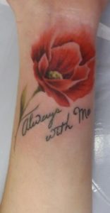 carnation memorial tattoo