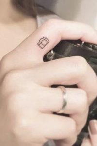 Minimalist Camera Tattoo
