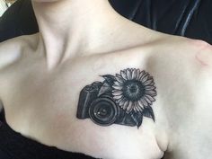 Sunflower Camera Tattoo