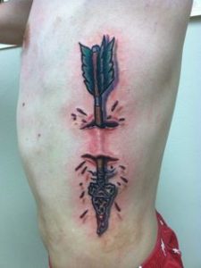 3D Arrow Tattoo for men