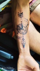 Arrow Compass Tattoo