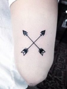 Crossed Arrow Tattoo for men
