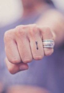 Finger Arrow Tattoo for men