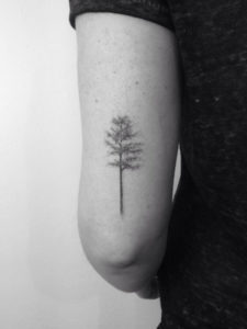 Simple Tree Upper Arm Tattoo