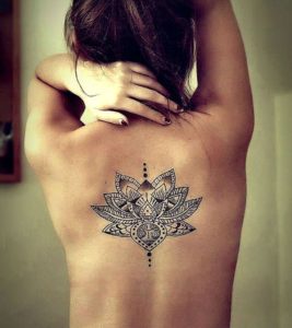 Lotus Back Tattoo