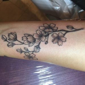 Cherry Blossom Tattoo Black And Grey