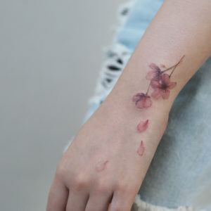 Cherry Blossom Tattoo Wrist