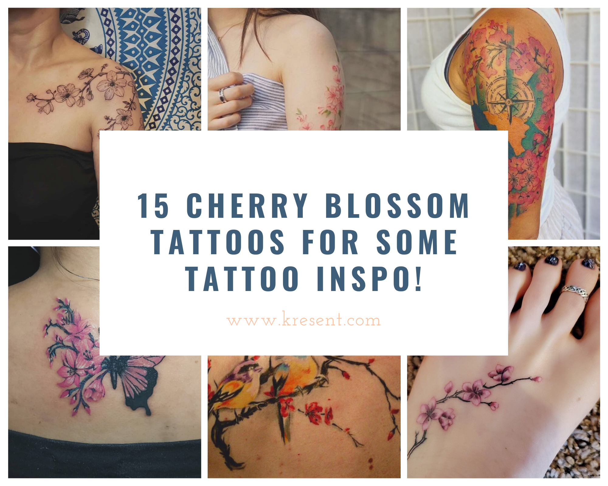 15 Beautiful Cherry Blossom Tattoo Design to Try in 2023  Fashionterest