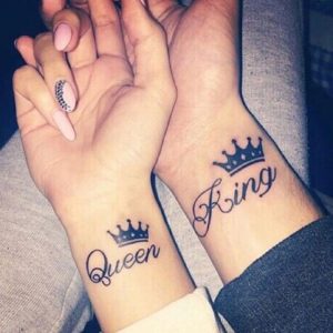 King And Queen Word Tattoos