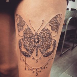 Mandala And Butterfly Tattoo
