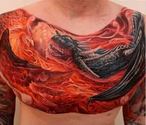 Phoenix And Dragon Tattoo Designs
