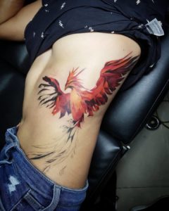 Phoenix Rib Tattoo Designs