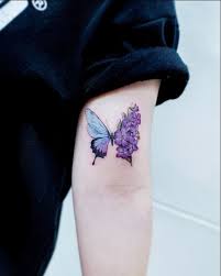 Purple Blue Butterfly Tattoos